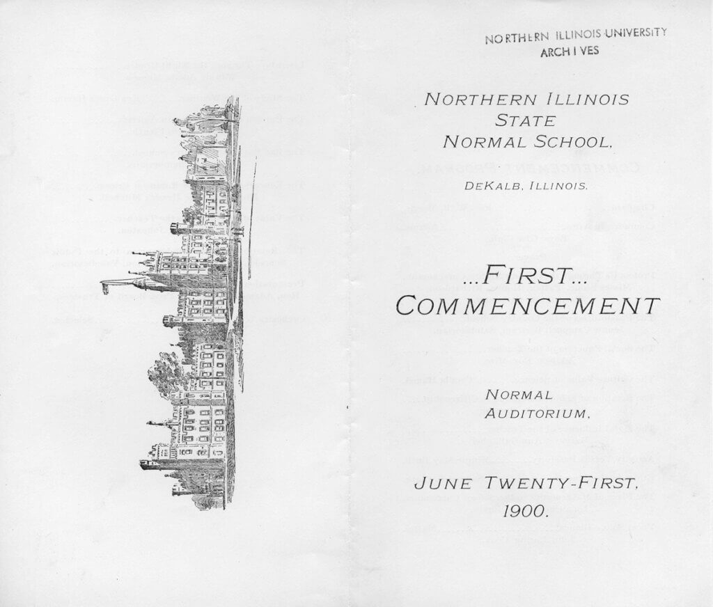 Cover of first NISNS commencement program