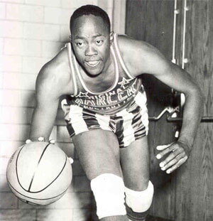 McKinley Davis as a member of the Harlem Globetrotters